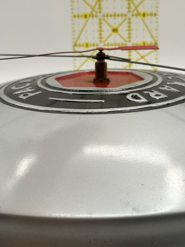 Fiberglass Packard Hubcap Clock Silver Black And Red 12 5/8” gallery