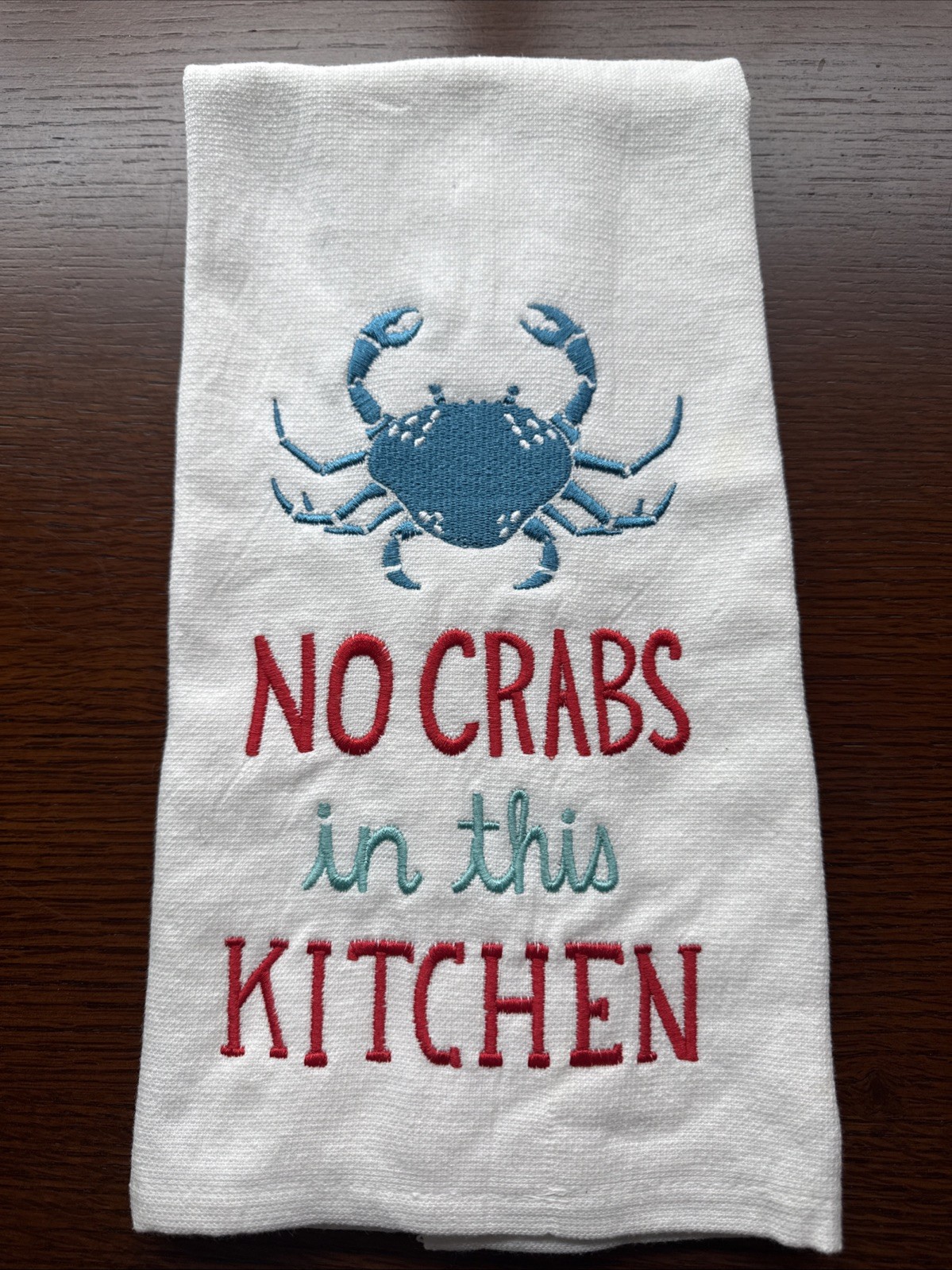 Kitchen HandTowel “No Crabs In This Kitchen” Sea Life Beach Theme 100% Cotton gallery