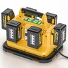 6 Port Simultaneous Charger for Dewalt 20V/60V Batteries DCB104 DCB118 Station gallery