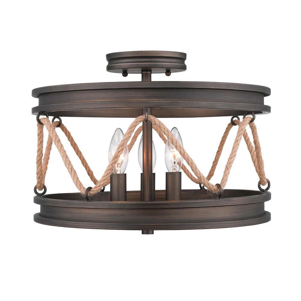 Golden Lighting Chatham Semi-Flush, Gunmetal Bronze - 1048-SFGMT gallery