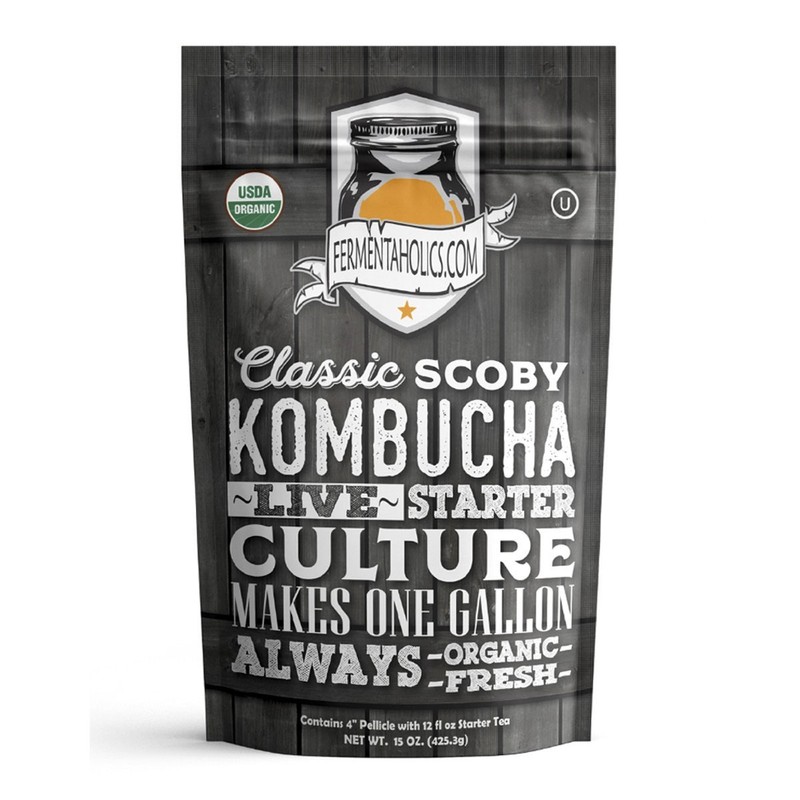 Kombucha Essentials Kit - ORGANIC SCOBY - Brew kombucha at Home gallery