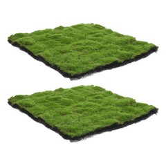2Pcs Simulation Moss Turf Green Artificial Moss for Landscaping and Home Decor