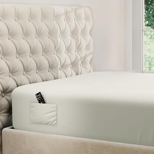 Queen Fitted Sheet - Extra Deep Pocket Fitted Queen - Extra Deep 03 - Ivory gallery