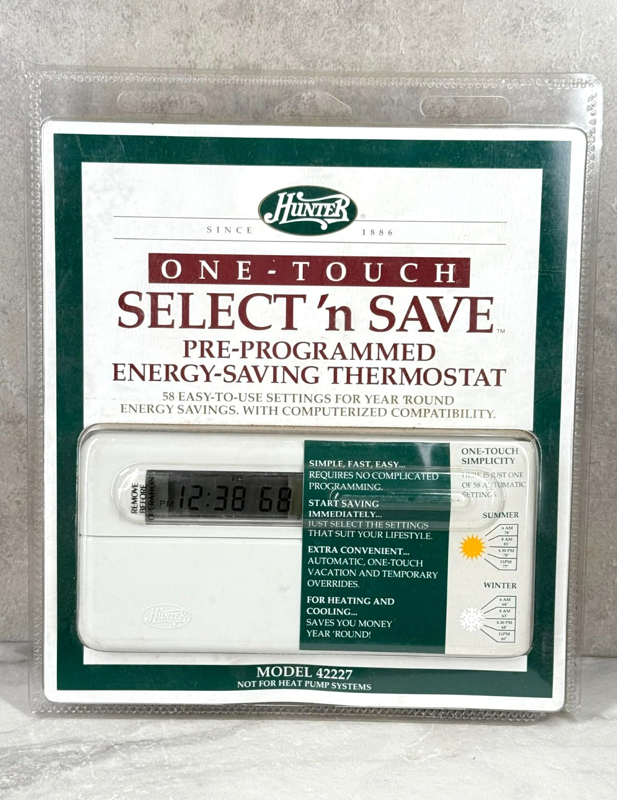 Hunter Home Thermostat One-Touch Pre Programmed Select 'N Save Heating New gallery