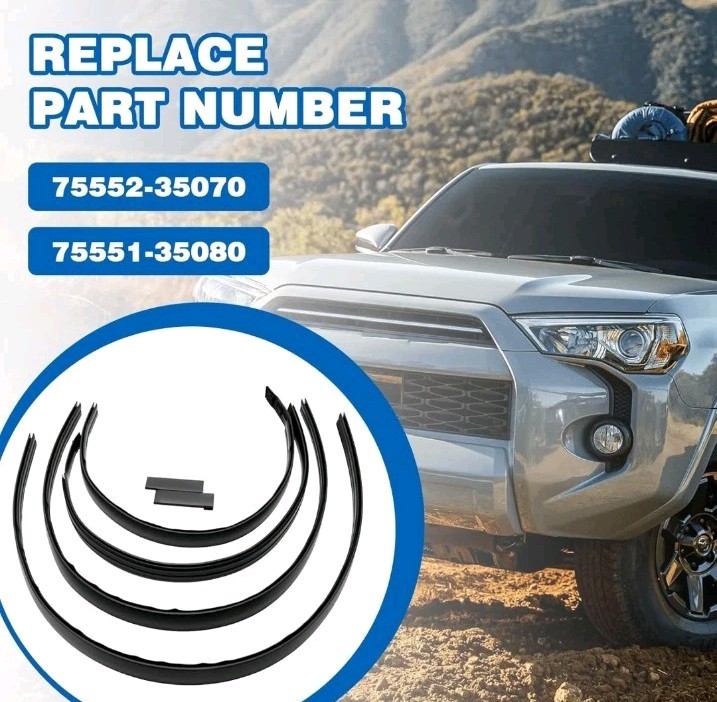 6PCS Roof Drip Molding Weatherstrip Compatible with Toyota 4Runner 2010-2024 gallery
