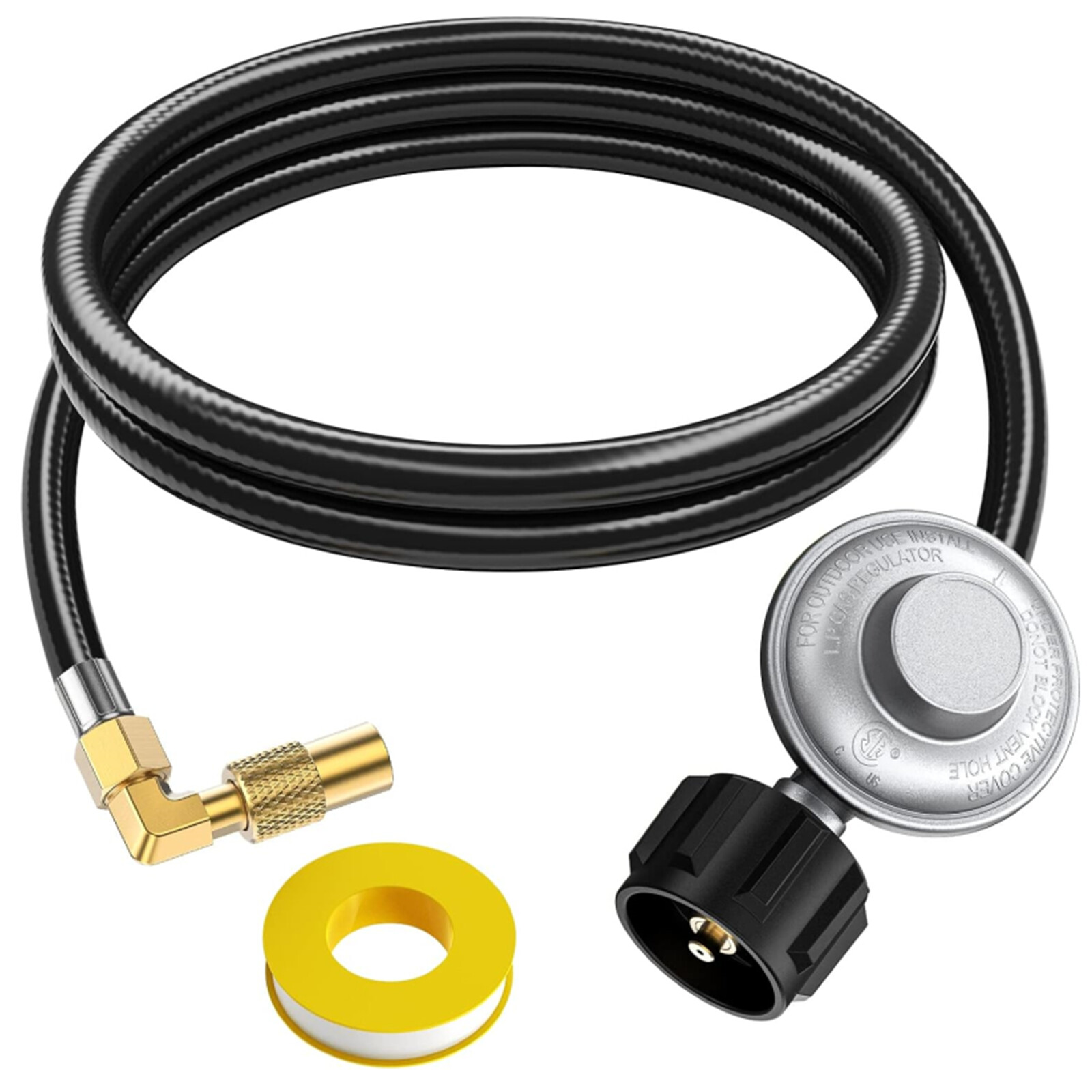 5FT Propane Adapter Hose with Regulator for Blackstone17" & 22" Tabletop Griddle gallery