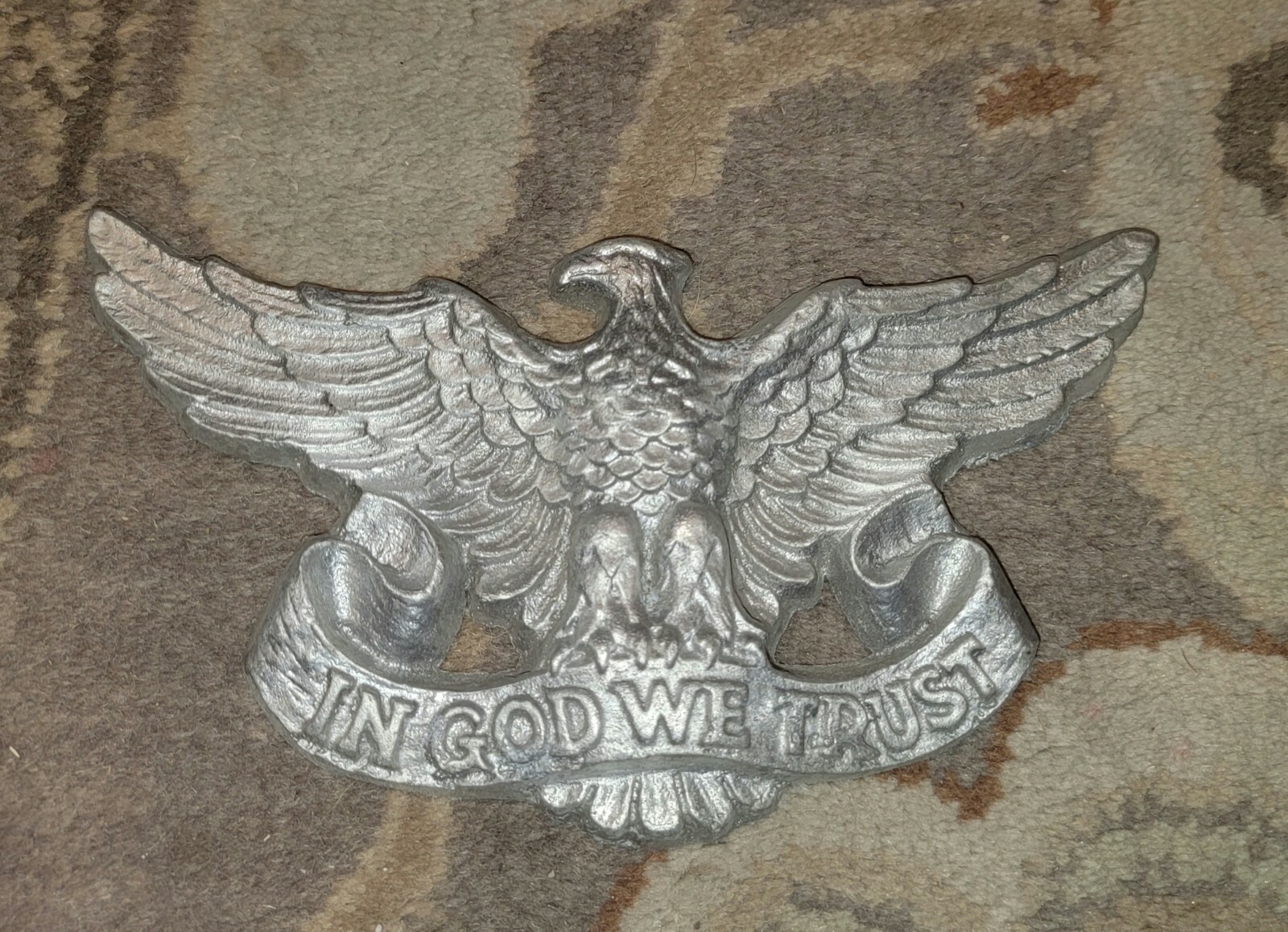 In god we trust Flying Eagle unpainted for house or garage APPROX 8 1/2 x 4 1/2 gallery