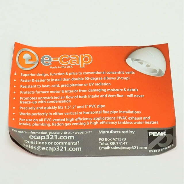 Supco ECAP321 PVC Rooftop Cap Flue Cap Vent Plumbing 1-1/2", 2", 3" Pipe Size gallery