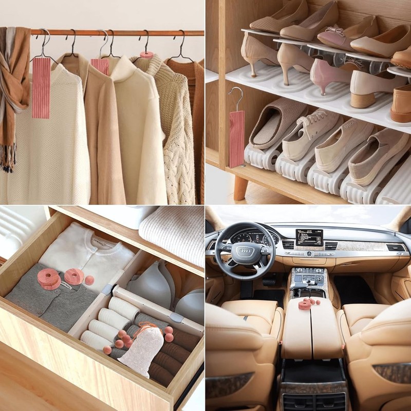 Fresh Cedar Blocks & Sachets Pack for Ultimate Closet Organization - 40 Count gallery