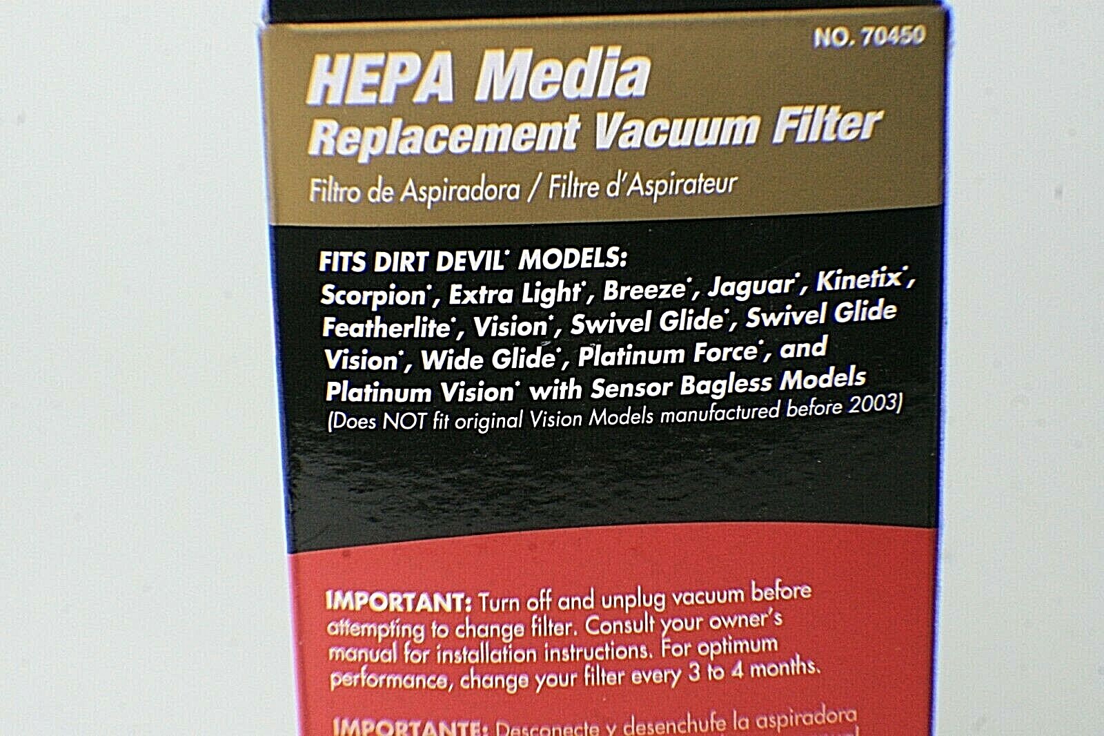 Fresh Solutions Vacuum Filter Allergen Filtration HEPA Dirt Devil F1 Uprights d3 gallery