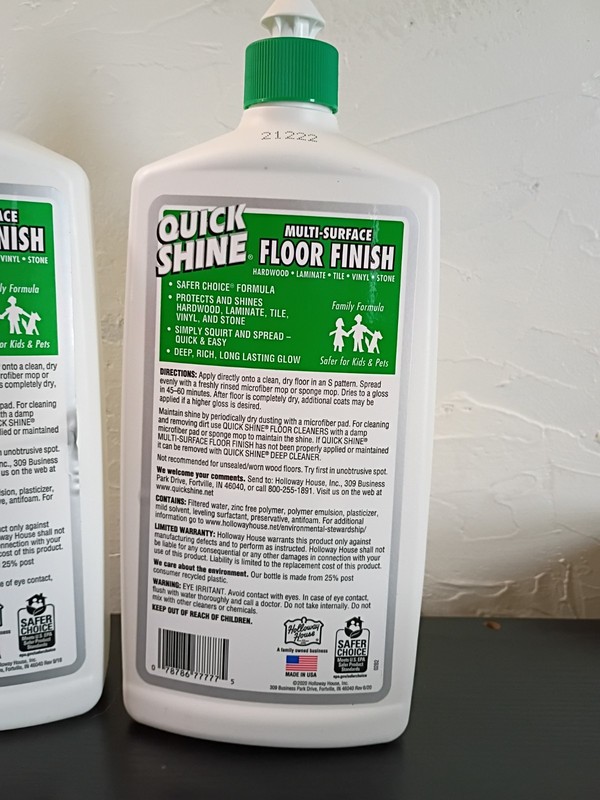 Holloway House Quick Shine Multi-Surface Floor Finish 27FL Oz. Lot of 2 New gallery