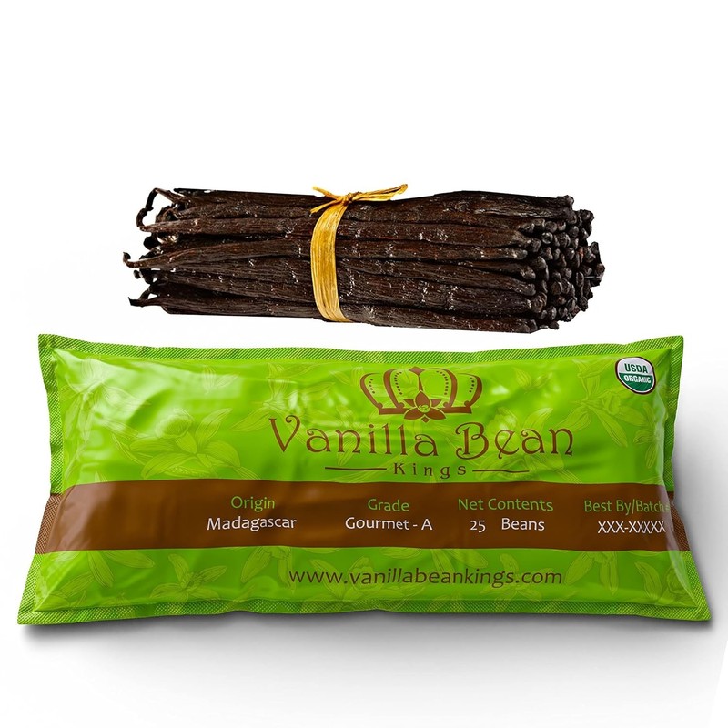 Grade A Organic Vanilla Beans for Baking 25 Pack gallery