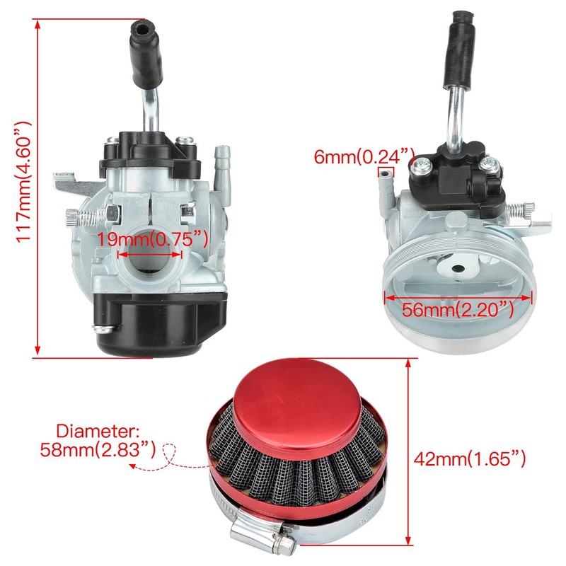 2 Stroke Carburetor for 49cc 50cc 66cc 80cc 100cc Motorized Moto Bike Bicycle... gallery