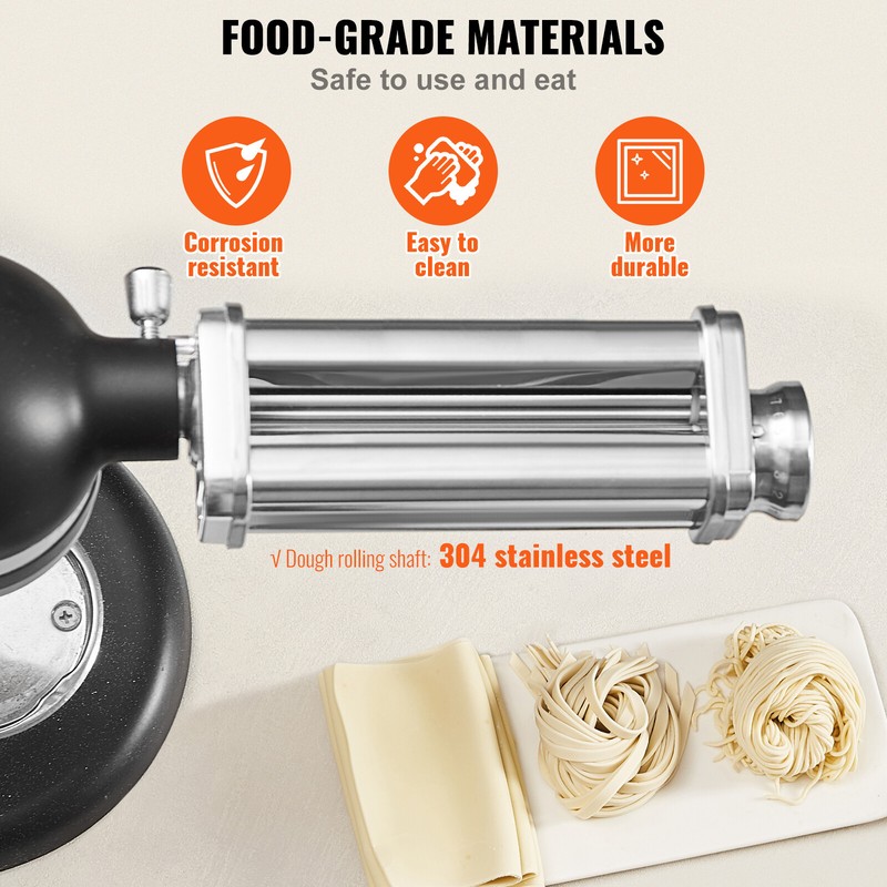 VEVOR 1pc Pasta Attachment for KitchenAid Stand Mixers Pasta Roller Cutter gallery