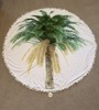 Round Palm Tree Fringed Beach Towel, 60-inch Diameter, NEW WITH TAGS gallery