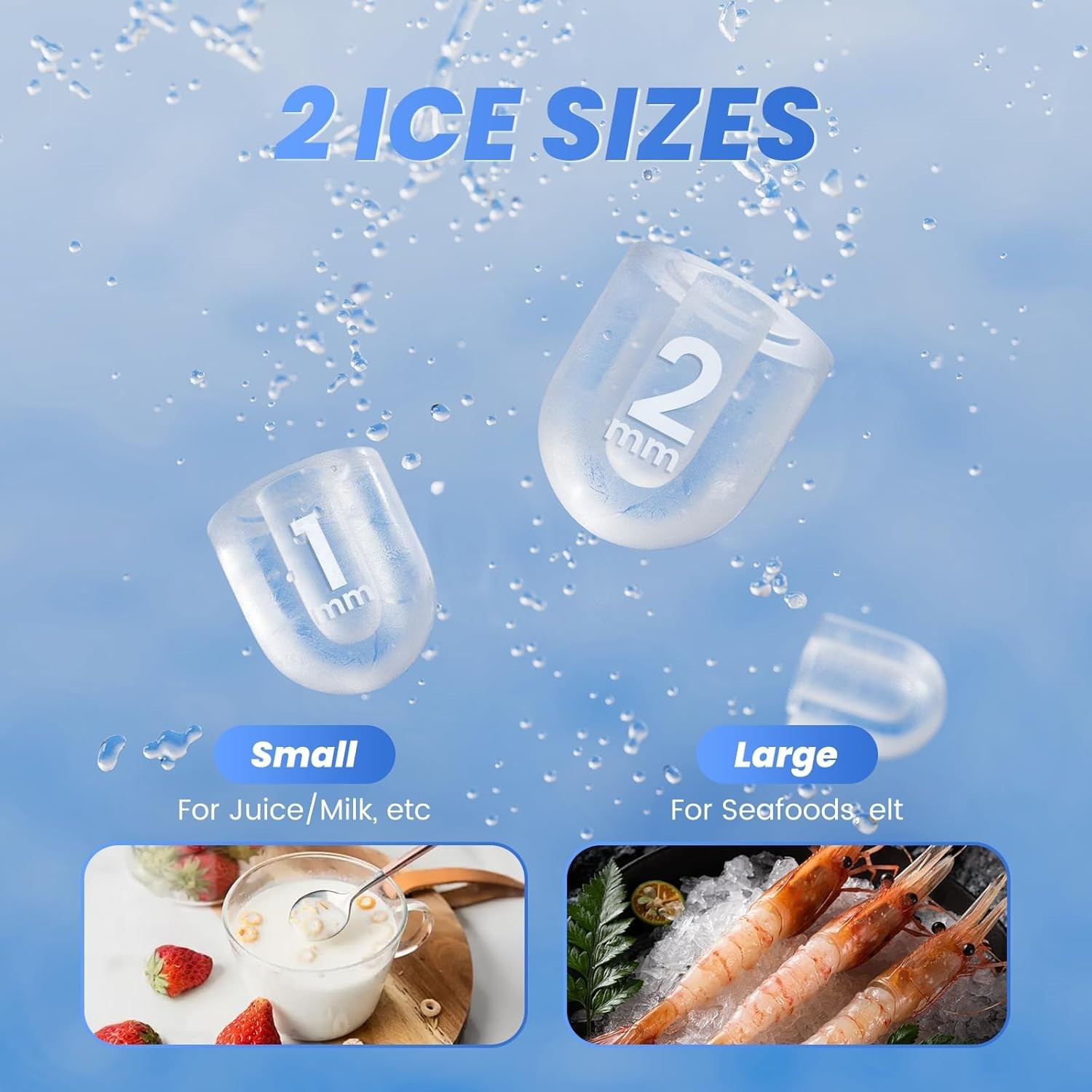 Portable Ice Machine Countertop Bullet Ice Maker with Ice Scoop 26lbs/24hrs gallery