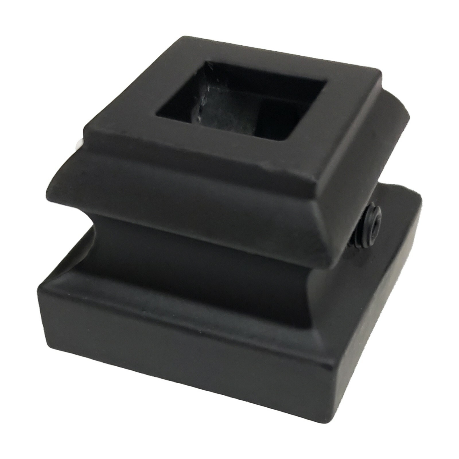 Flat Shoes with Hex Screw For 1/2" Square Balusters - Satin Black 10pcs - DH-30 gallery