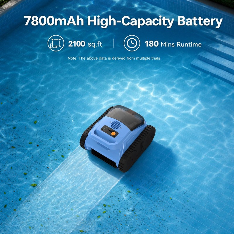 Zyerch Cordless Robotic Pool Cleaner for Inground Pools Automatic Pool Vacuum gallery