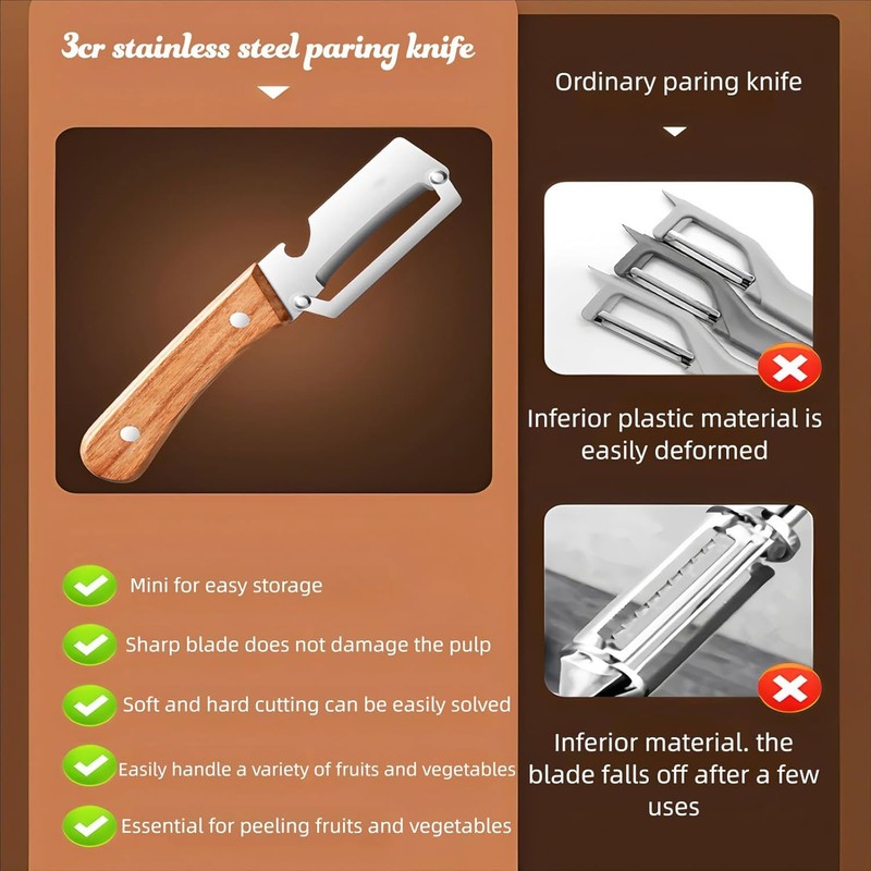 2PCS 2-in-1 Multi-Functional Vegetable Peeler for Kitchen Stainless Steel Peeler gallery