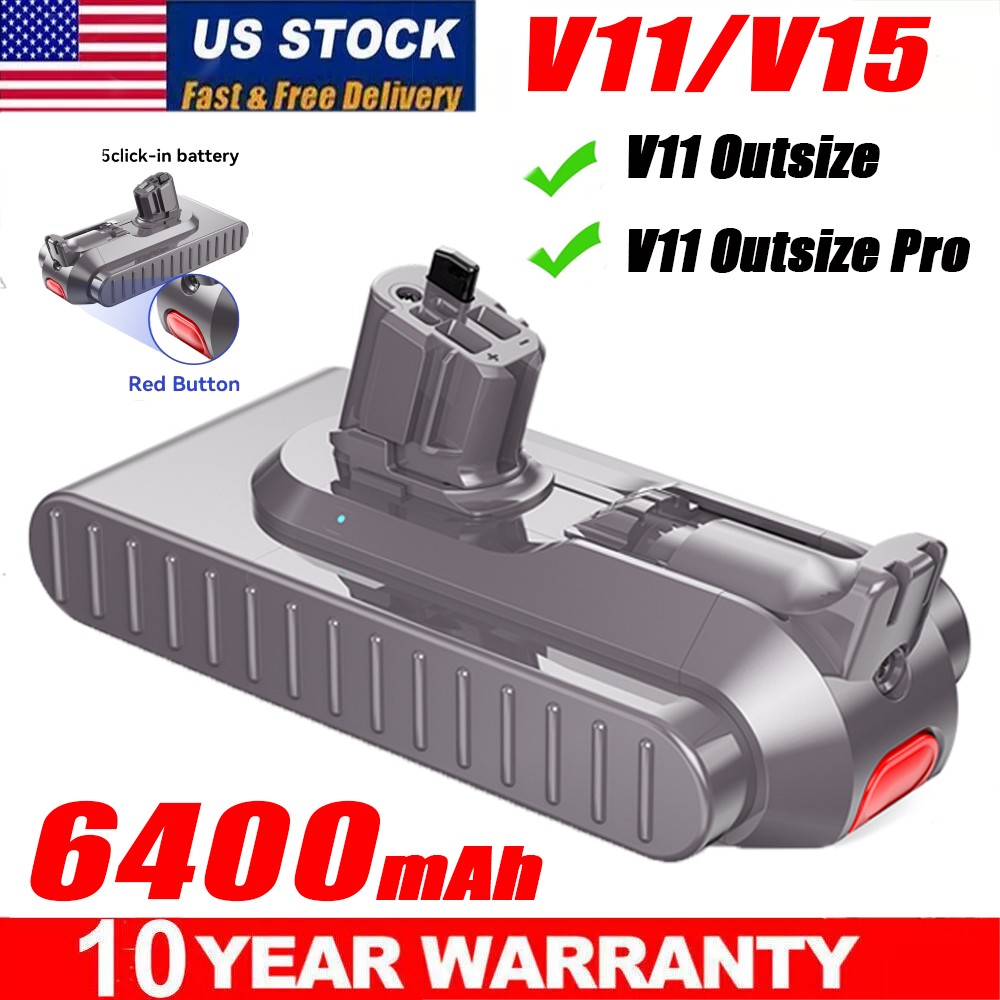 V11 Battery for Dyson Button Click in Installation Style V11 6400mAh Battery gallery