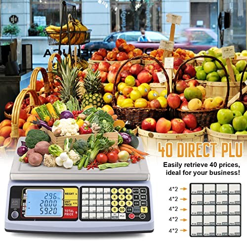 Price Computing Scale 66 lb Commercial Food Produce Scale for 66lb/30kg gallery