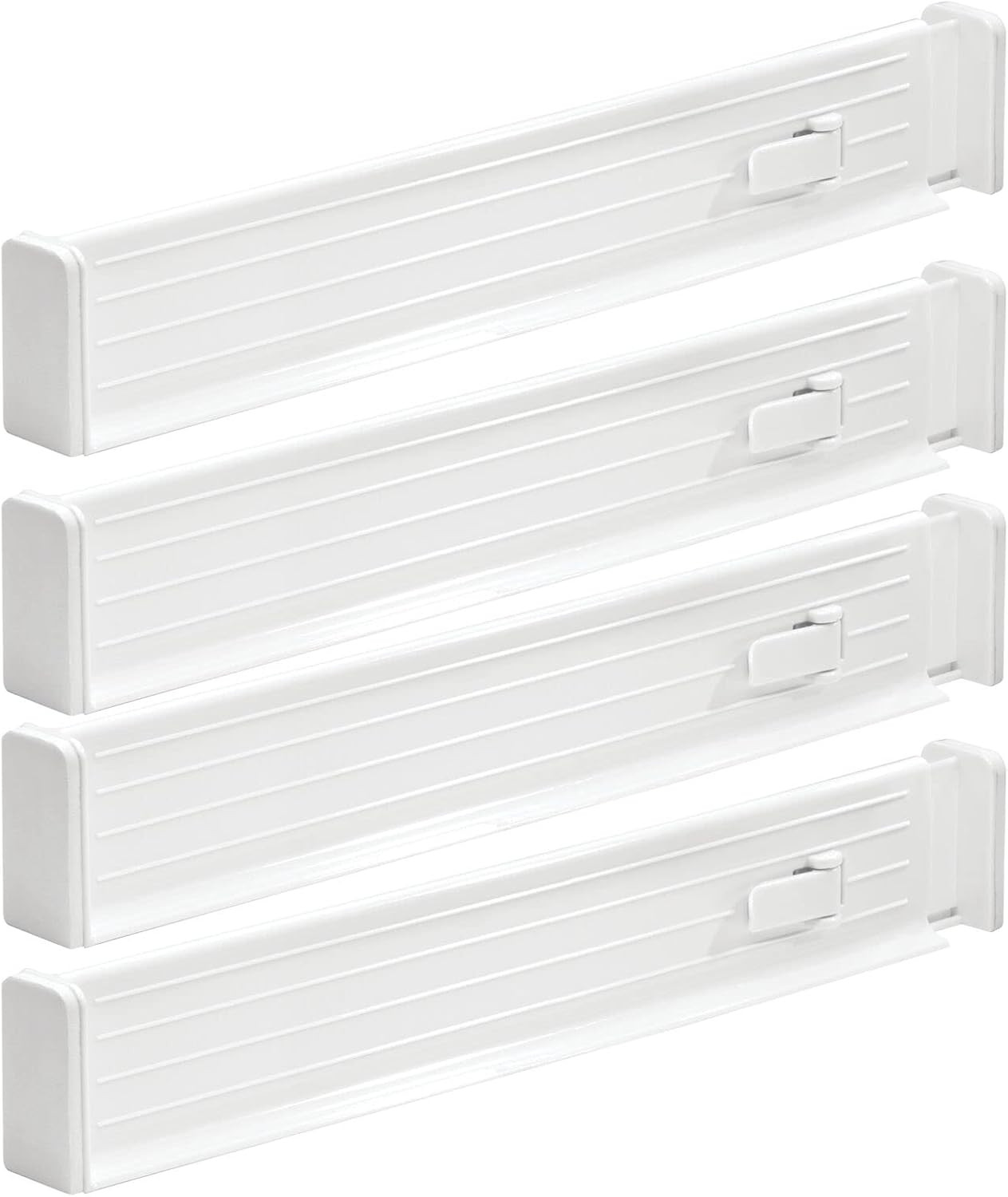 Mdesign Expandable Dresser Drawer Divider with Foam Ends, Drawer Divider Locks i gallery