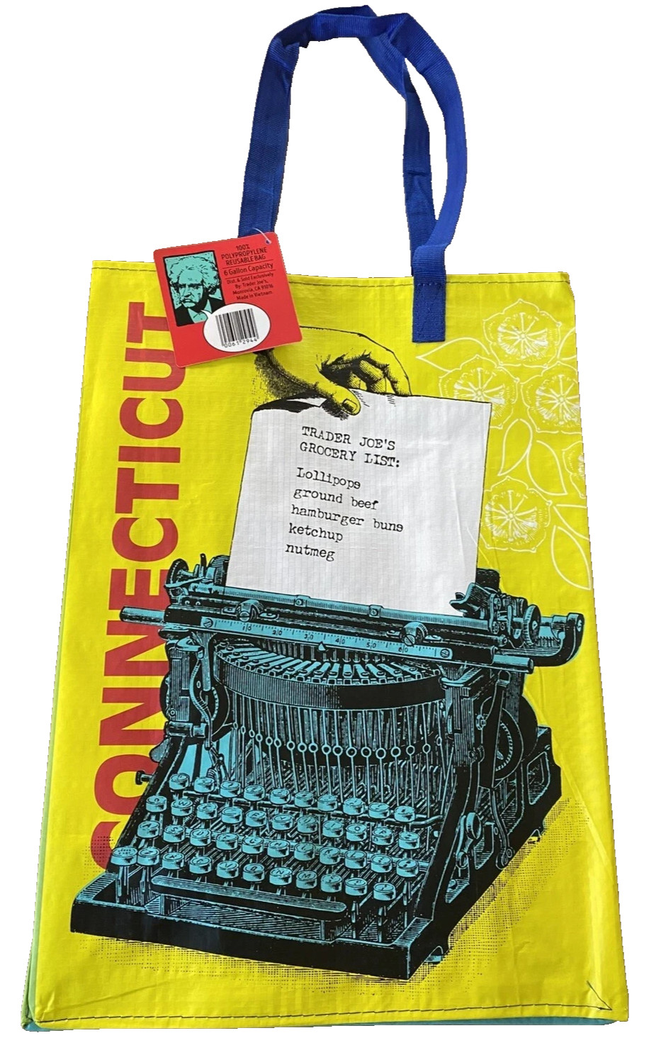 Trader Joe's - Reusable State/Region Tote Polypropylene Bag - Connecticut 6Gal gallery