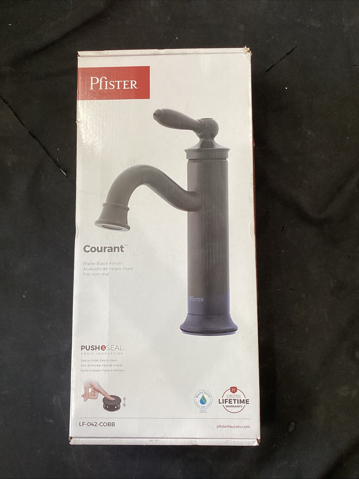 Pfister Courant Single Hole Bathroom Faucet Matte Black LF-042-COBB gallery