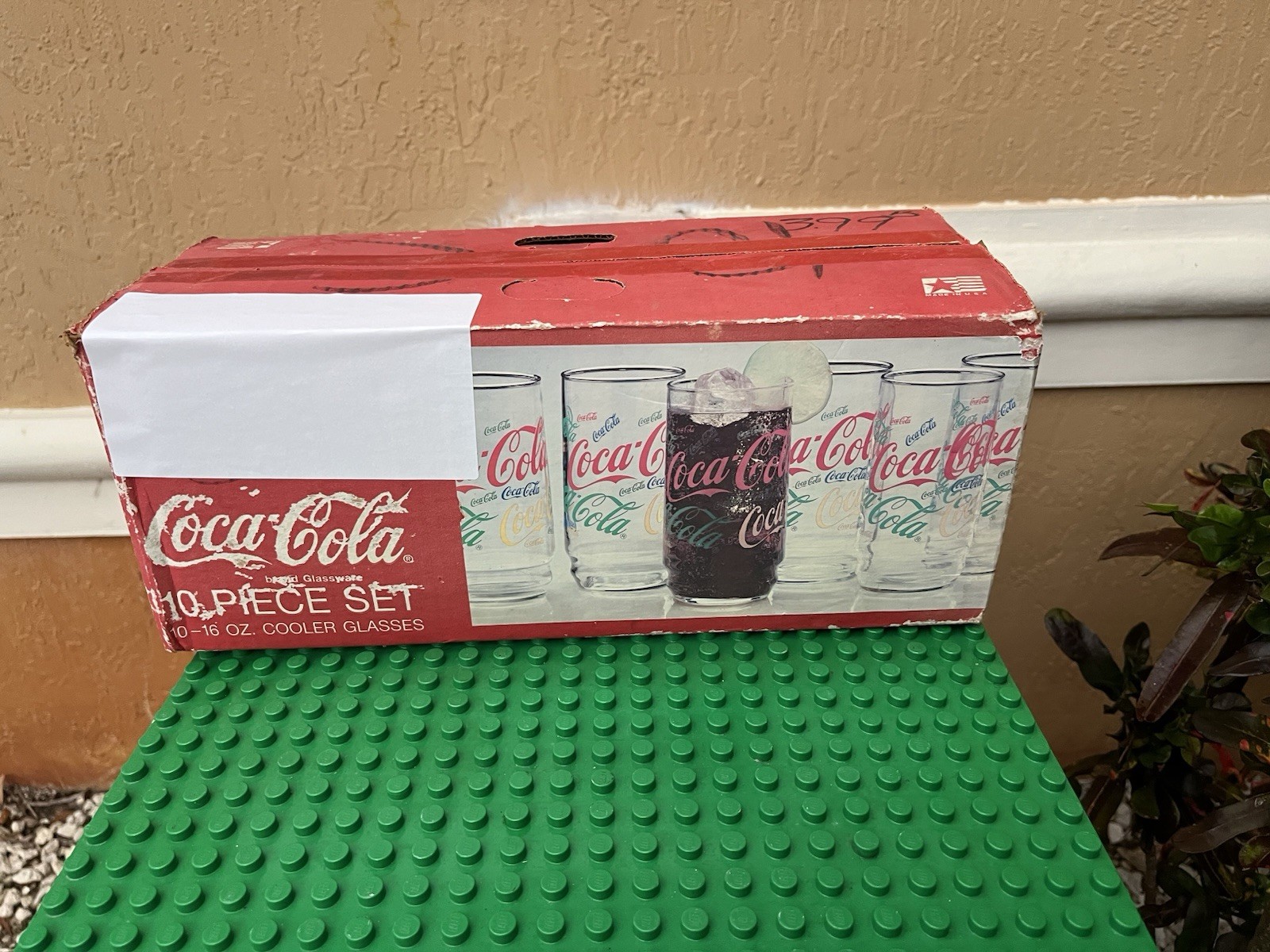 10 Vintage Coca Cola Glasses Multicolor Logo 16 oz Tall Drinking Tumbler New gallery