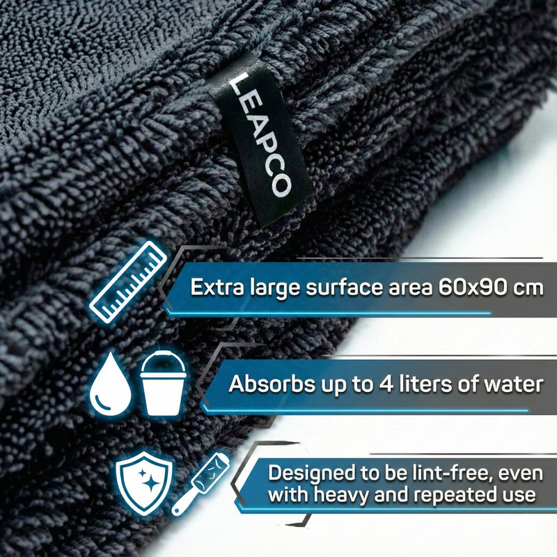 1300 GSM 24"*36" Twisted Loop microfiber car drying towel gallery