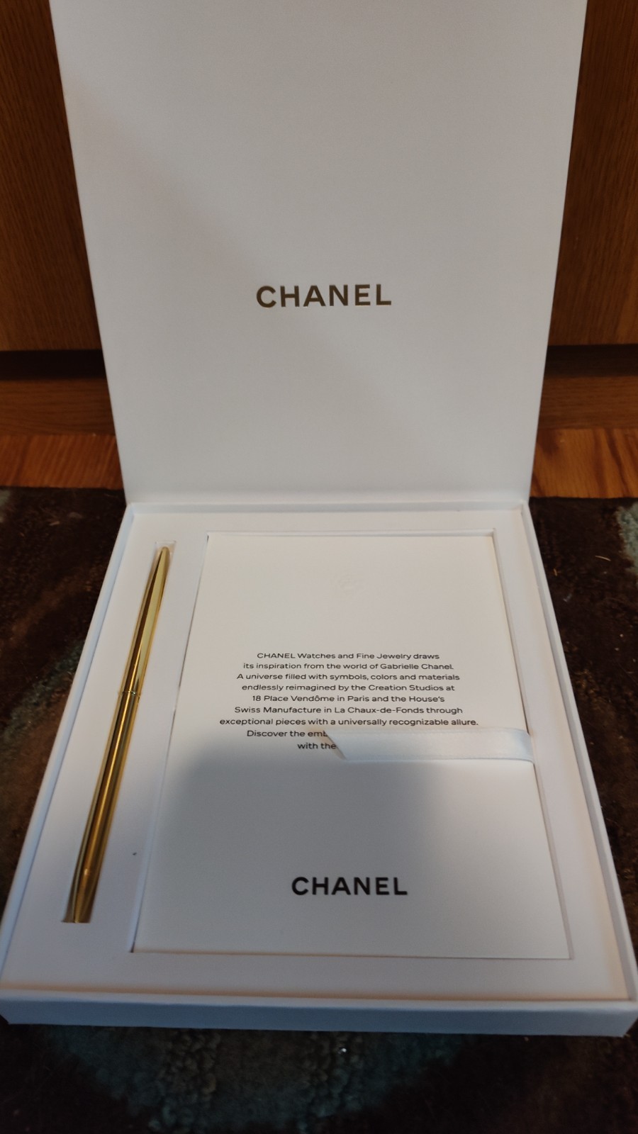 CHANEL Post Card Pen And Card W/ Envelope Gift From Purchasing A High End Watch gallery
