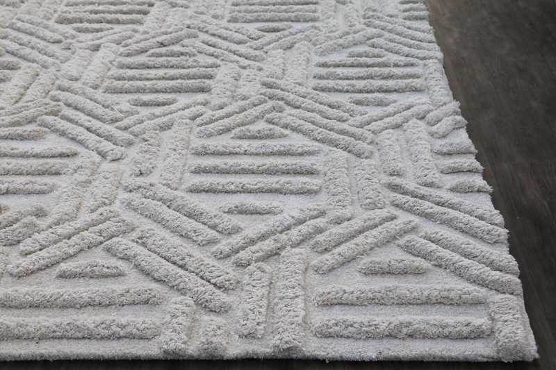 Morrocco Grey Handmade 100% Woolen Area Rugs Without Tariff & duty gallery