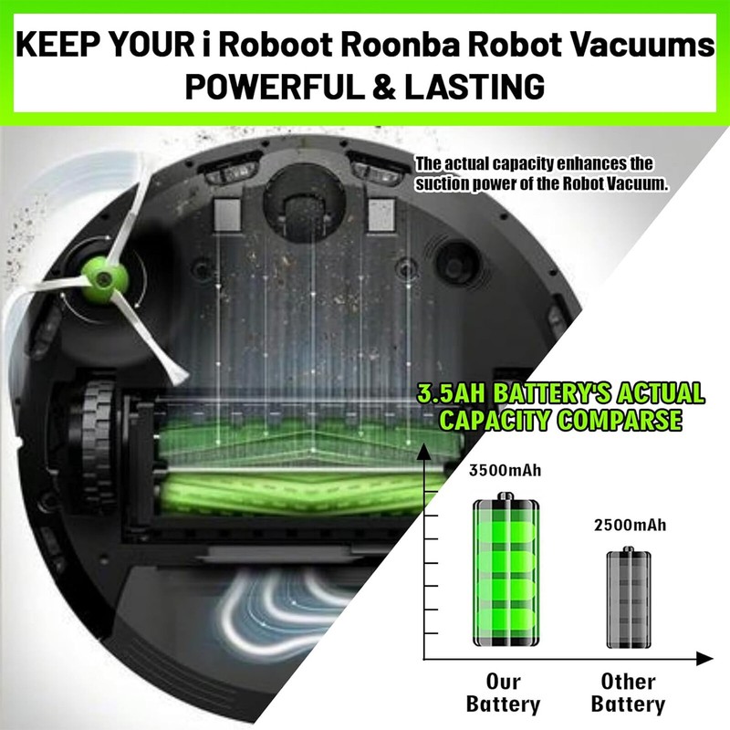 3.5 Ah i7 Lithium-ion Battery For iRobot Roomba ABL-D1 14.4V e5 e6 i3 i4 i6 i7+ gallery