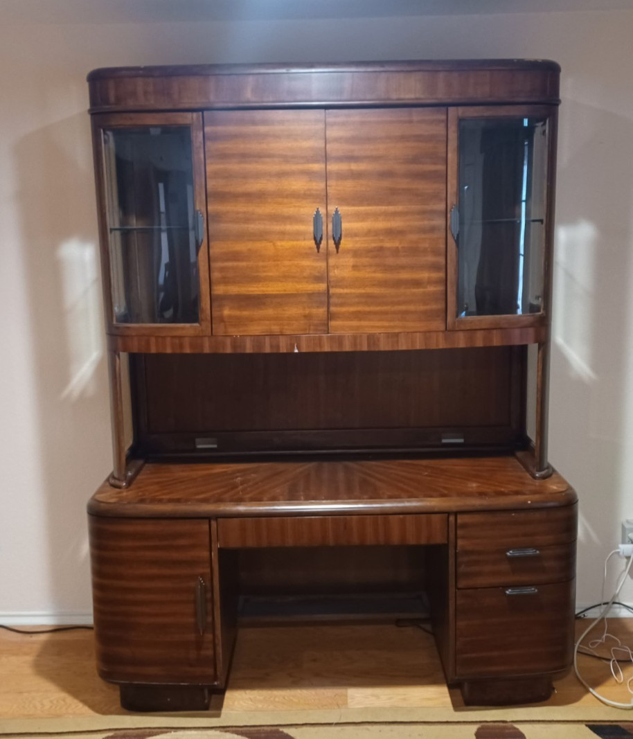 Michael Amini Signature Series AICO Computer Desk with Hutch gallery