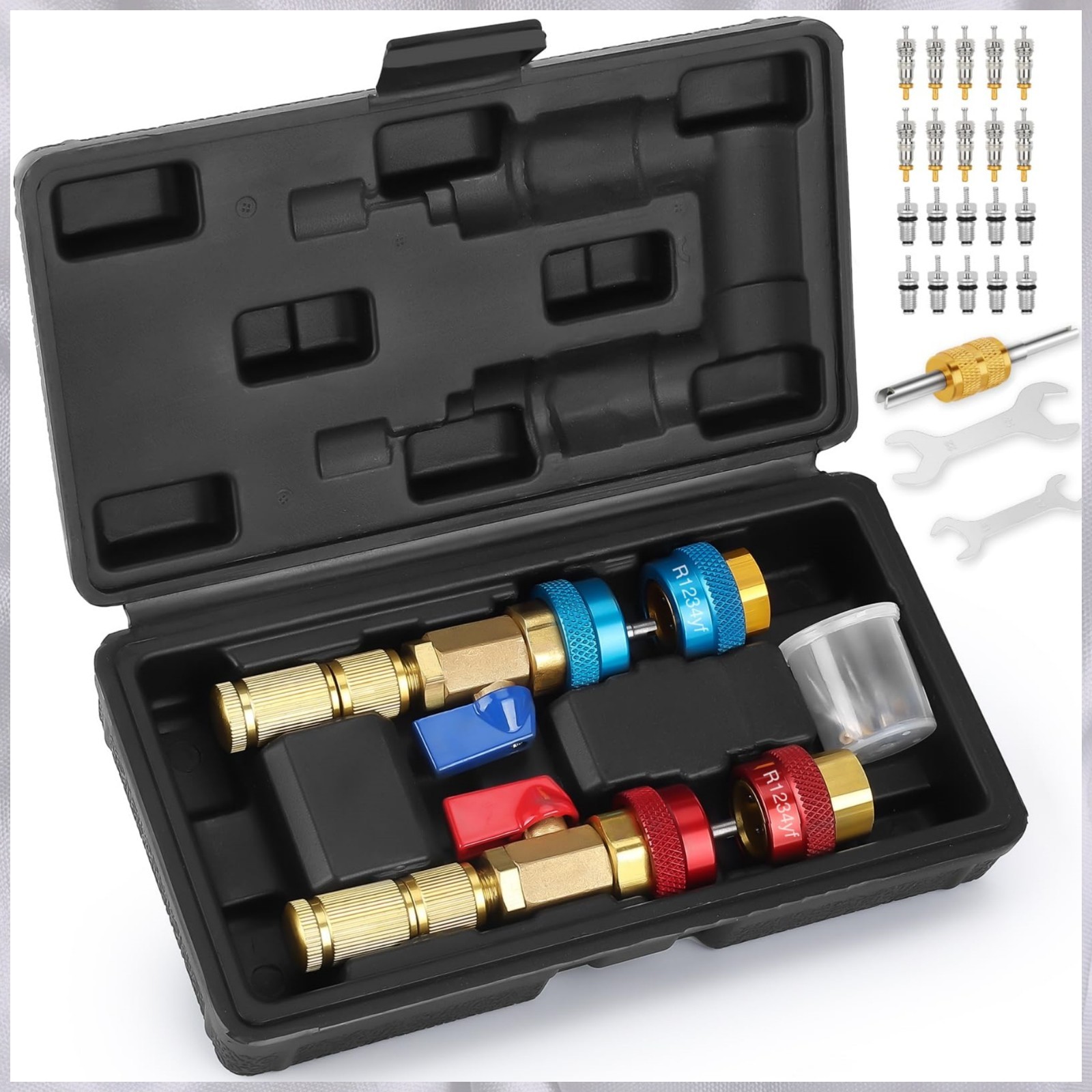 US-FREESHIP Valve Core Quick Remover Installer Tool Set, High Low Pressure gallery