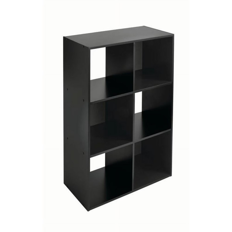 Mainstays 6 Cube Storage Organizer, Black gallery