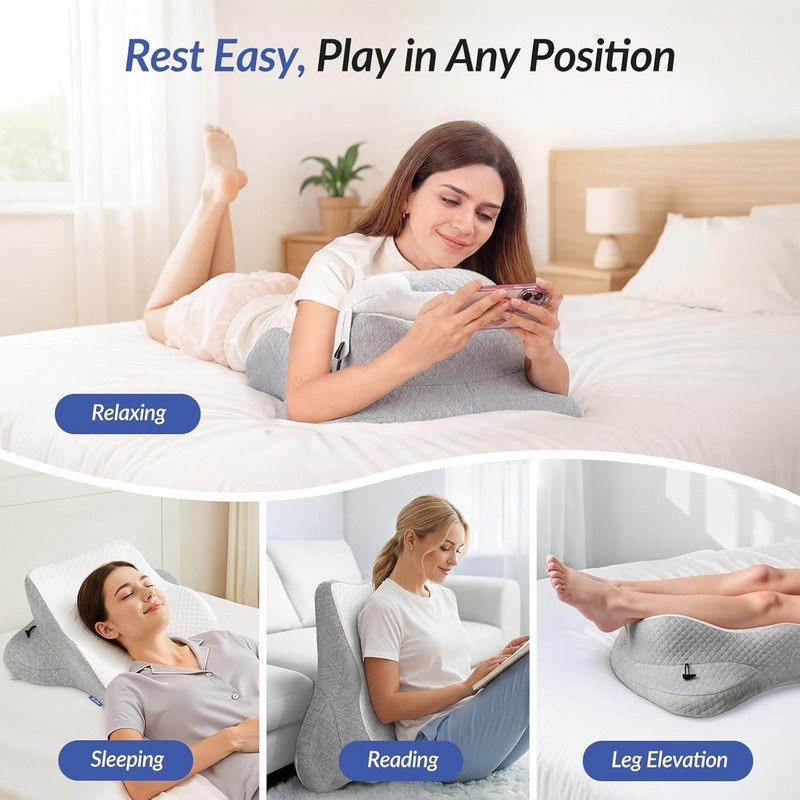Multi-Positional Wedge Pillow for Stomach Sleepers, Scientific Zoning Design for gallery