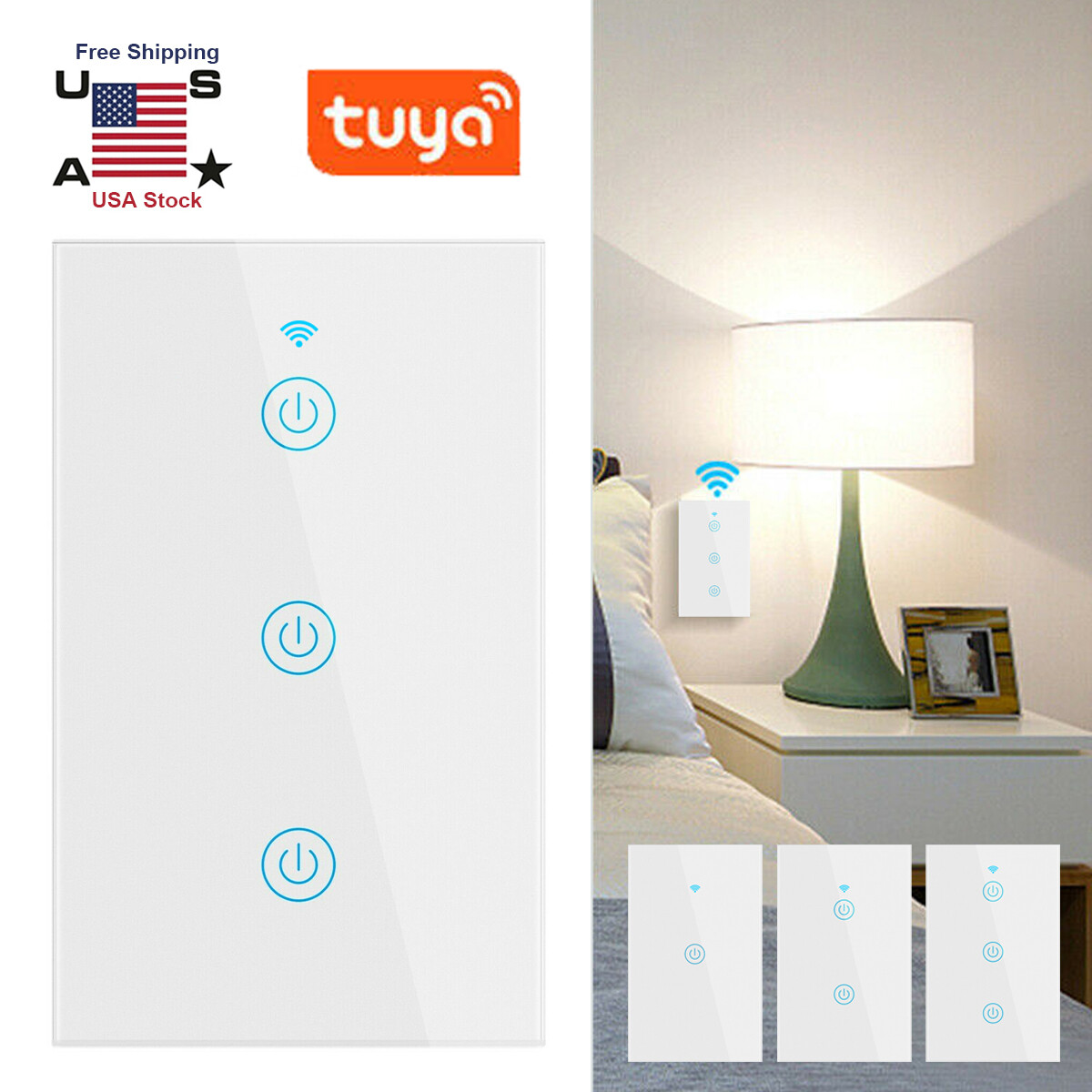 WiFi Smart Light Switch No Neutral Wire Required for Alexa/Google APP IFTTT Siri gallery