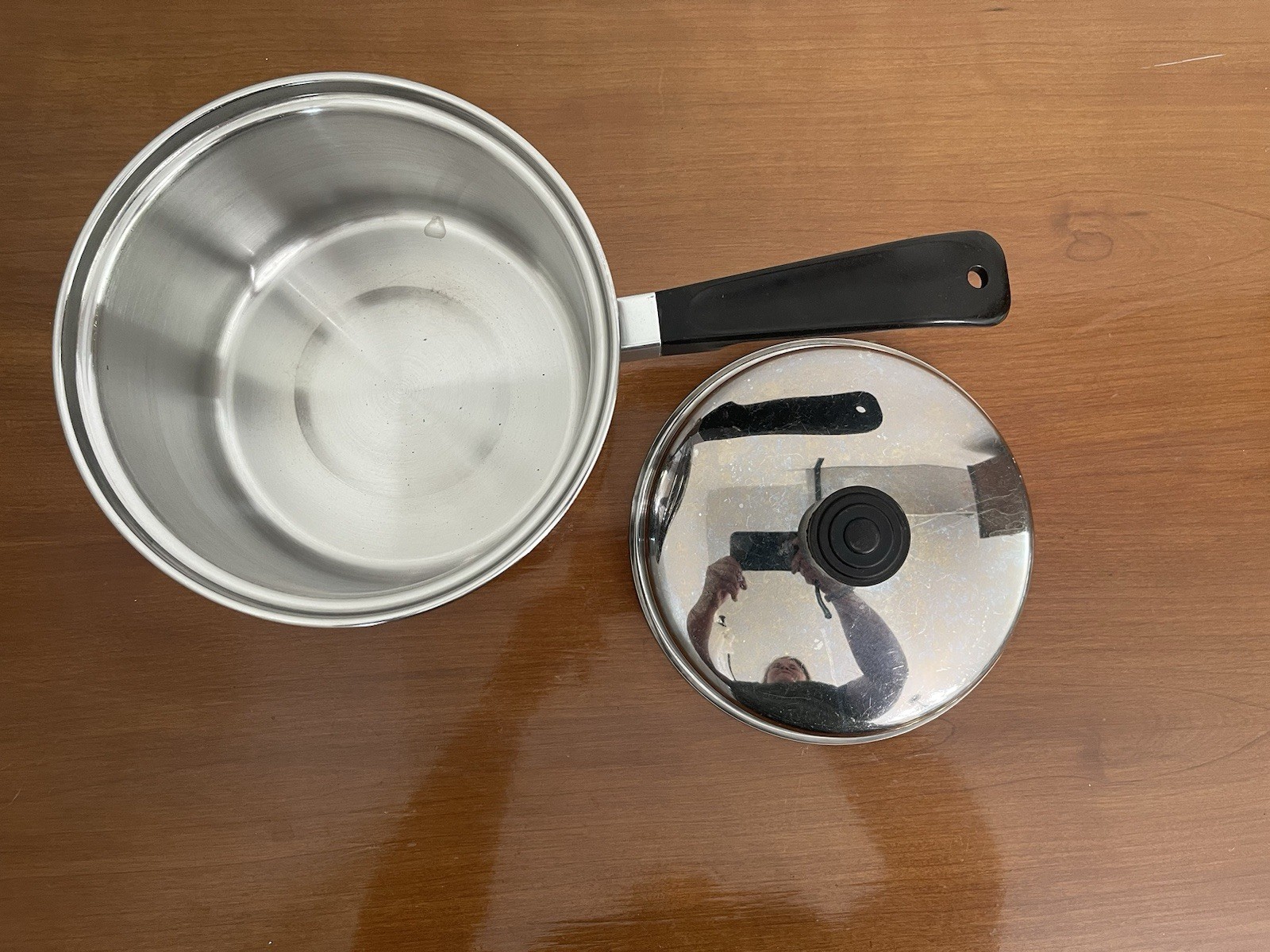 VTG KITCHEN CRAFT Multi Core 3 Qt Sauce Pan Pot & Lid 3 Ply 18-8 Stainless USA gallery