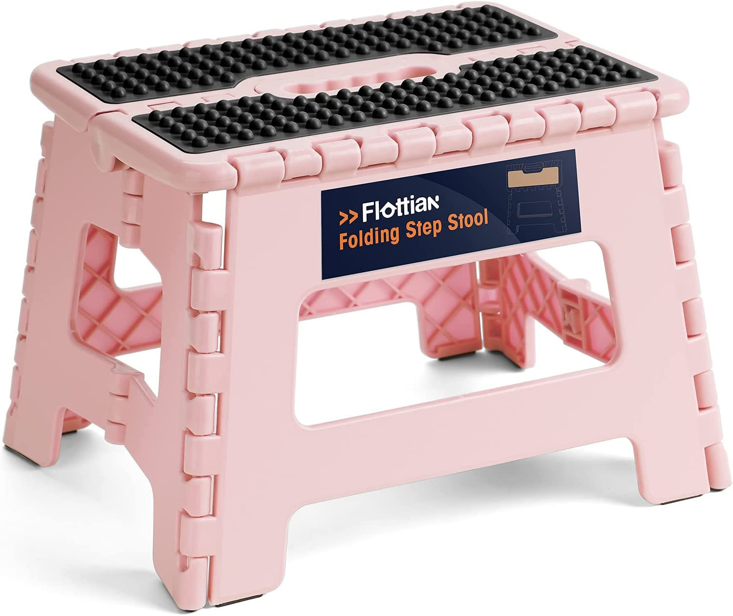 9" Folding Step Stool for Adults and Kids Holds Up to 300 lbs,Non-Slip Folding S gallery