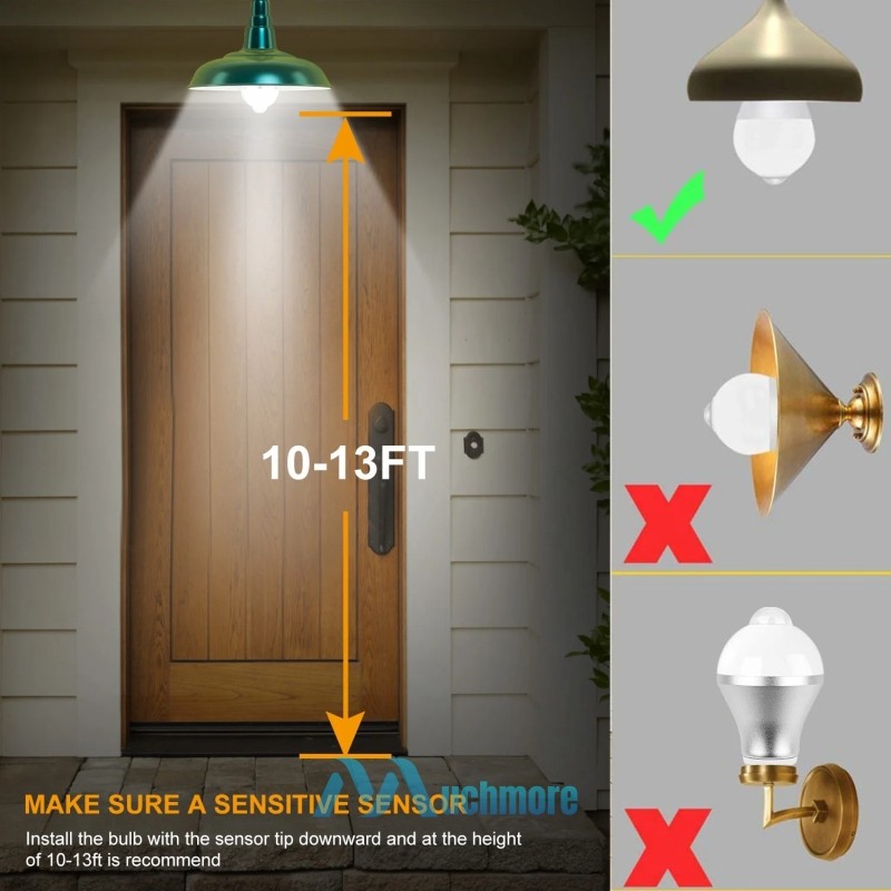 LED Motion Sensor Light Bulb 90W Equivalent Energy Saving Lamp E27 6000K 1~6Pack gallery