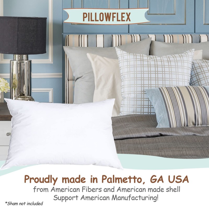 Pillow Insert 14x20 Synthetic Down Alternative Ultra Soft White Lumbar Small gallery