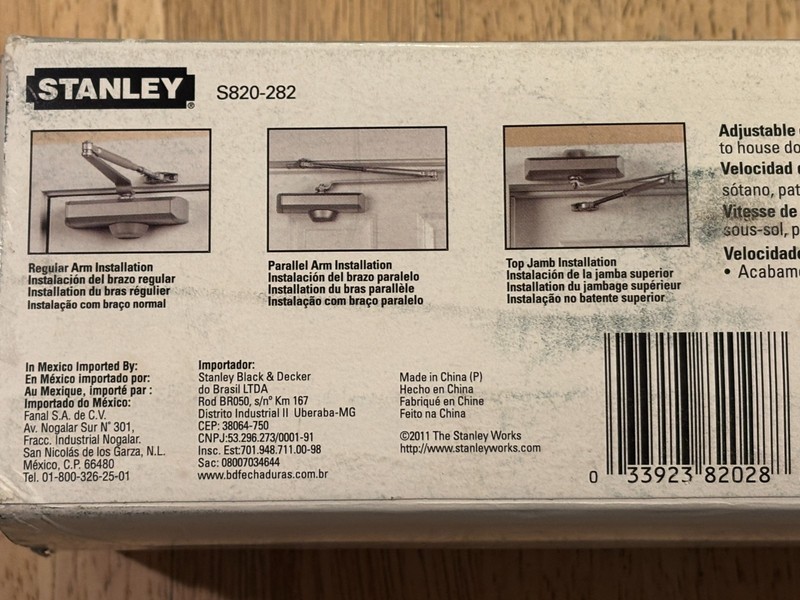 Stanley Hardware S820-282 Architectural Commercial Door Closer -Silver -Lot of 2 gallery