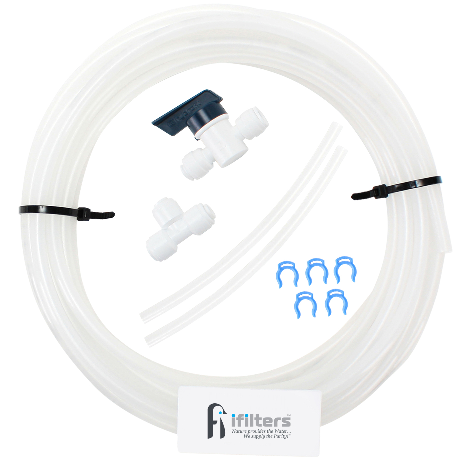 Refrigerator Ice Maker Water Line Kit for Water Filter Systems 20 ft 1/4" Tubing gallery
