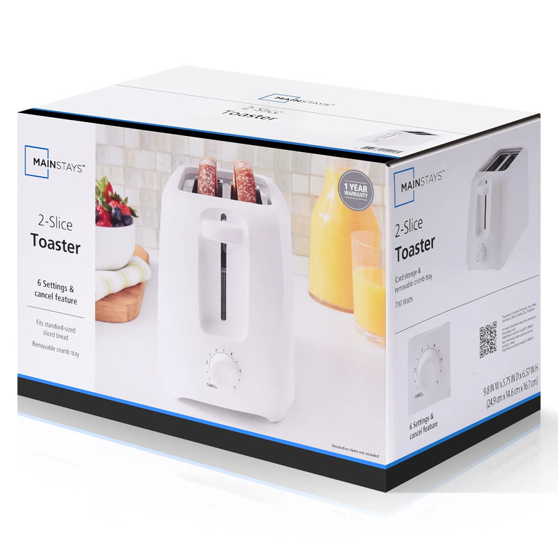 2-Slice Toaster with 6 Shade Settings and Removable Crumb Tray, Arctic White gallery
