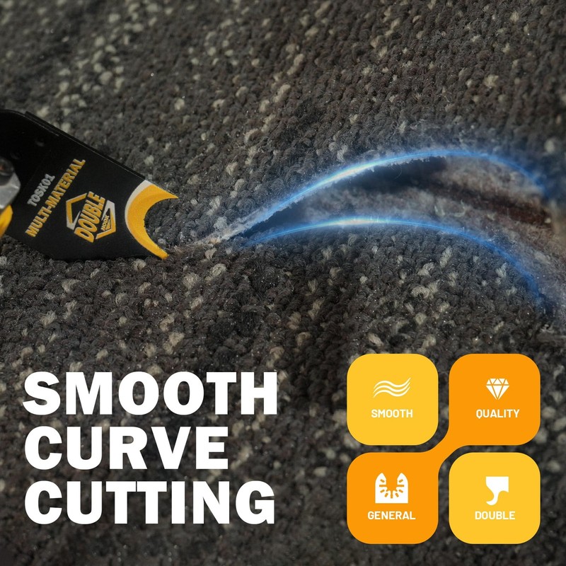 Oscillating Tool Hook Knife Blades - 5 PCS for Roofing, PVC, Carpet, Cardboard gallery