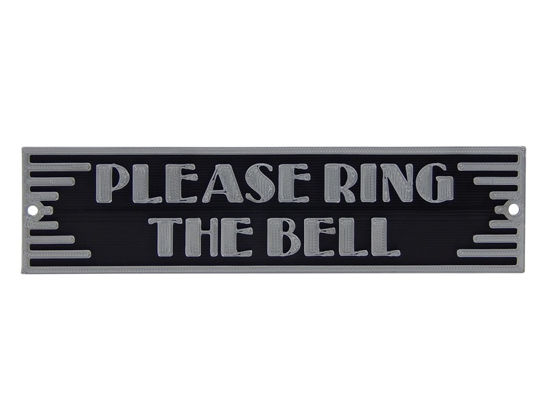 Plastic Please Ring The Bell Art Deco Style Sign Office Home Décor Wall Plaque gallery