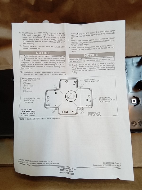 Source 1 Condensate Pan Kit 80M S1-32816419000 New gallery