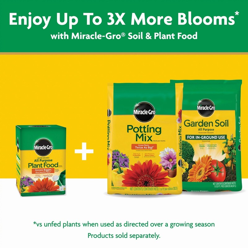 Miracle-Gro Water Soluble All Purpose Plant Food Fertilizer 1.5 lb FREE SHIP USA gallery