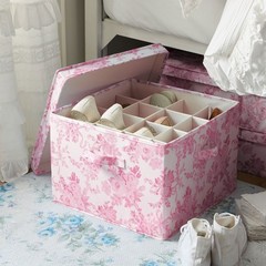Potterybarn LoveShackFancy Underbed Shoe Storage Pink Damask